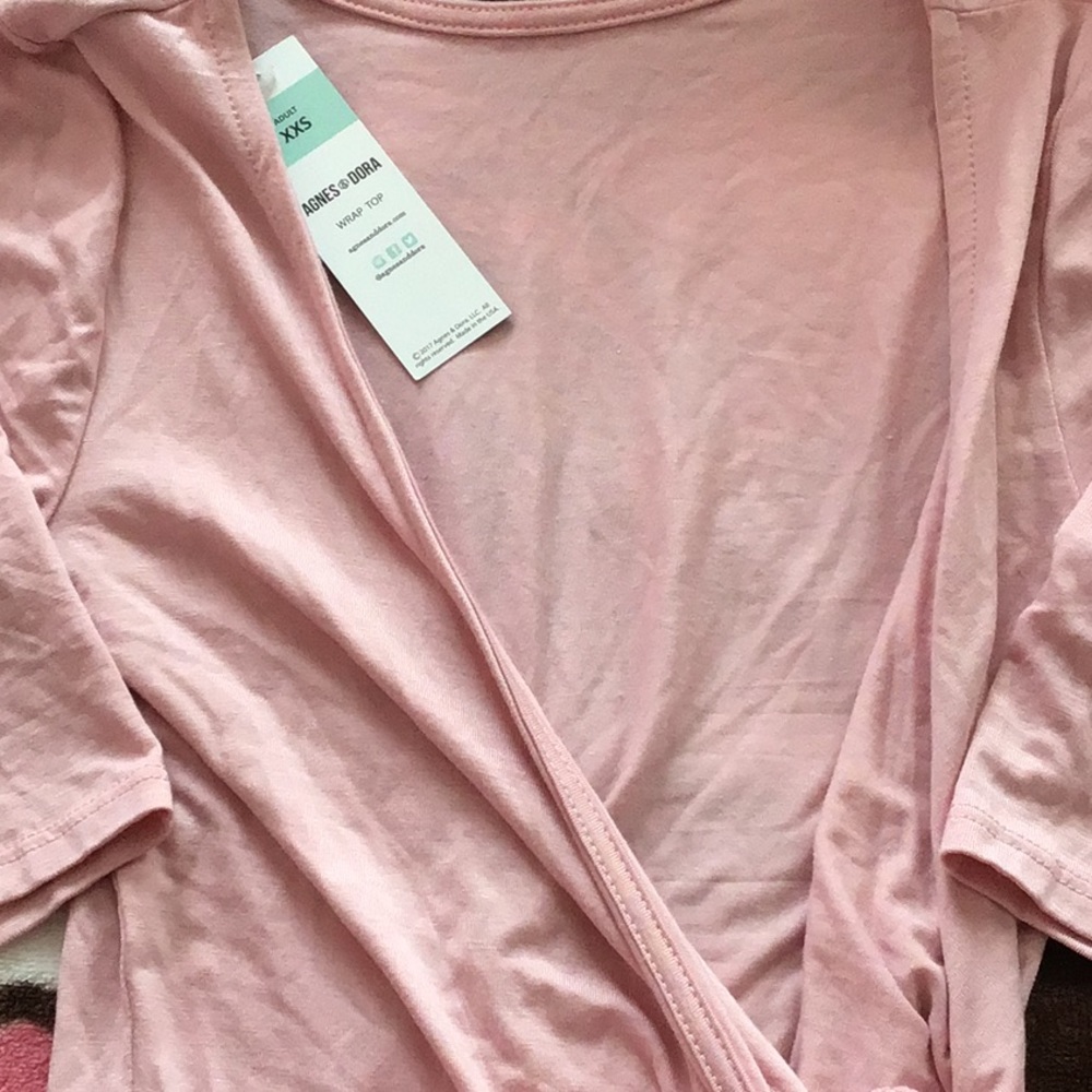 Agnes & Dora pink wrap top XXS - Picture 2 of 4